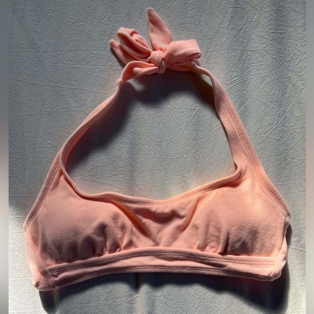 Xhilaration peach terry cloth swim top size small
